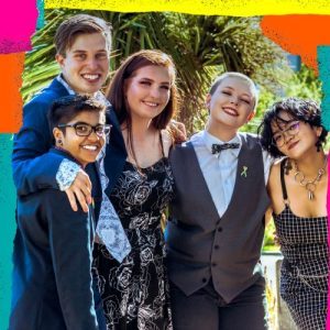 A group of Australian teenagers that call themselves Rainbow Kid A group of Australian teenagers that call themselves Rainbow Kid