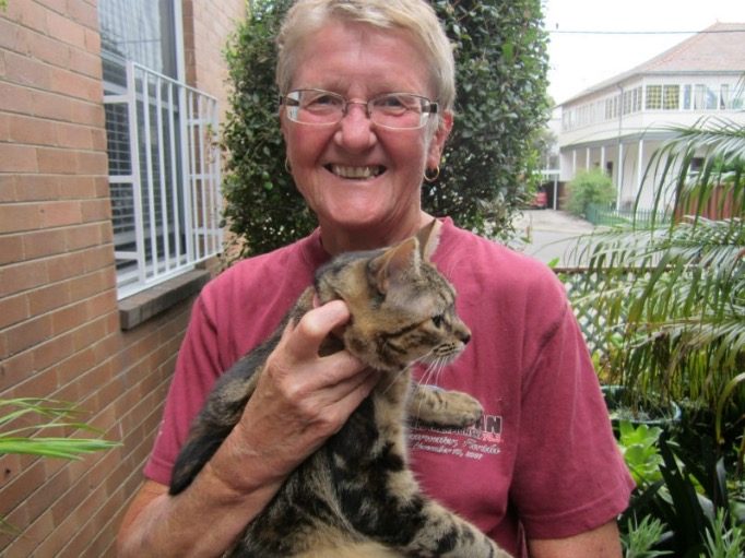 Kate Rowe with her cat Kate Rowe with her cat