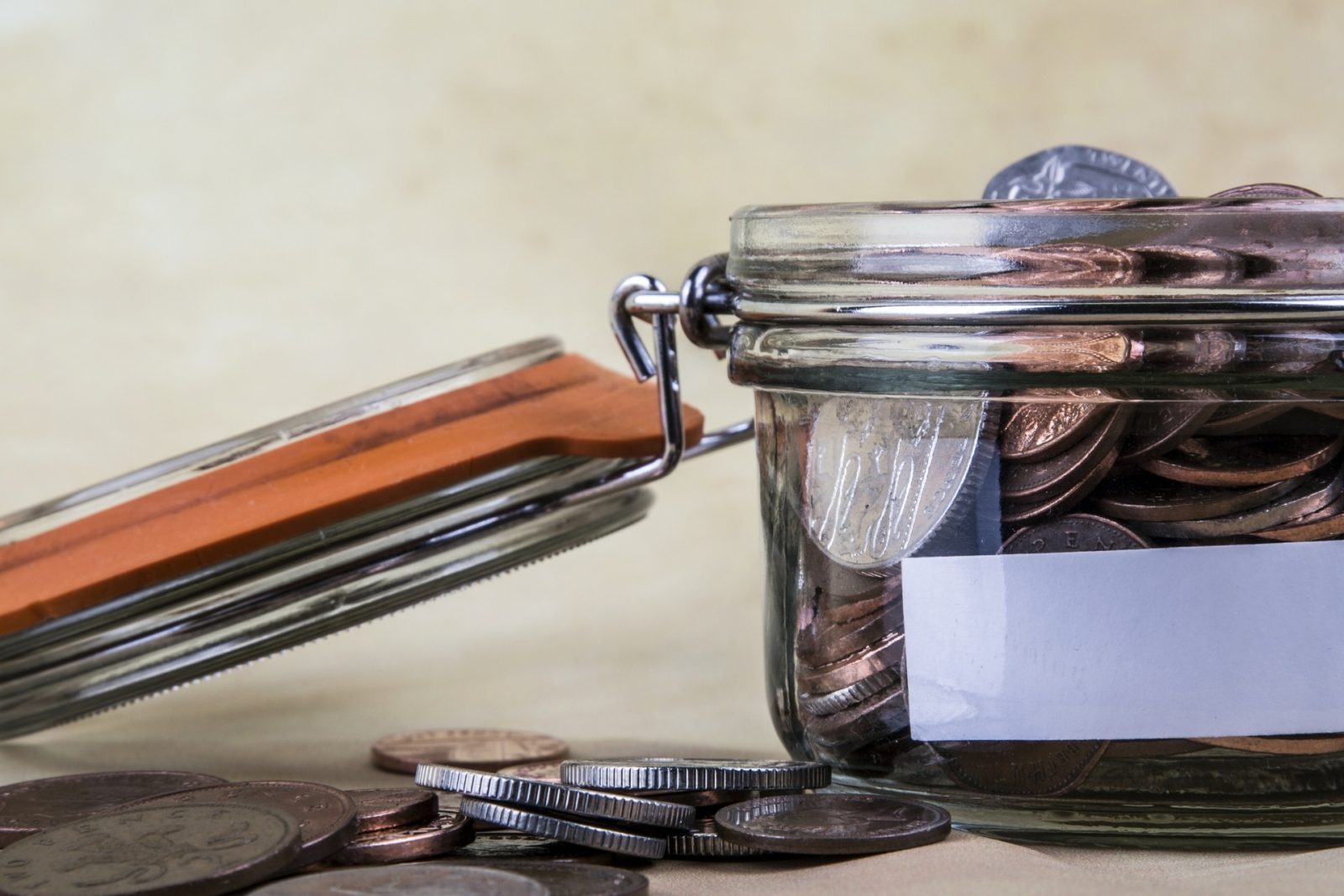 glass jar of money glass jar of money