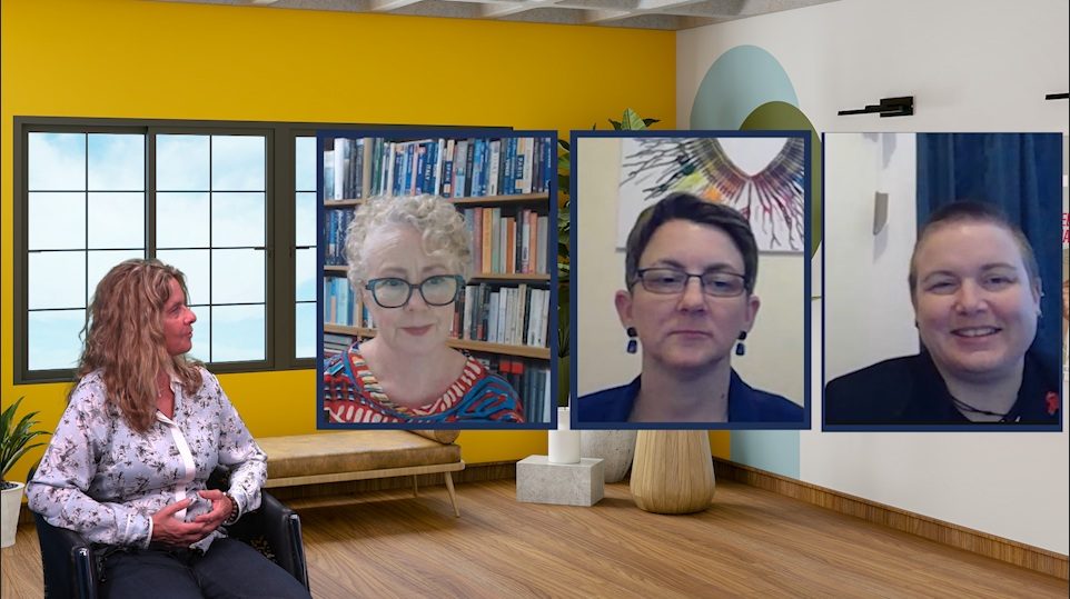 Silke Bader with Professor Jane Ussher and Mel & Riki Silke Bader with Professor Jane Ussher and Mel & Riki