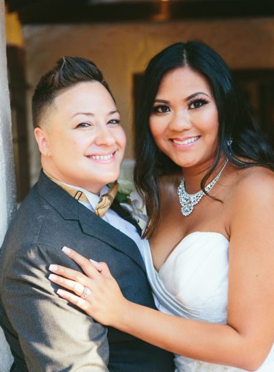 The founder of Dapper Boi, Vicky Pasche with her wife Charisse The founder of Dapper Boi, Vicky Pasche with her wife Charisse